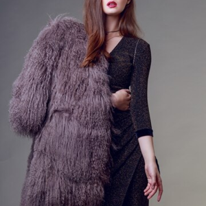 Trendy fur coat